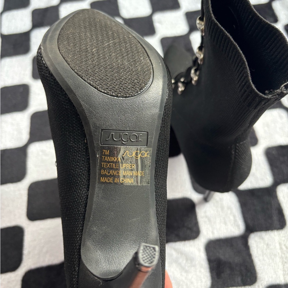 sugar Black Women's Ankle Boots - Picture 3 of 3